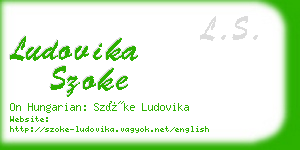 ludovika szoke business card